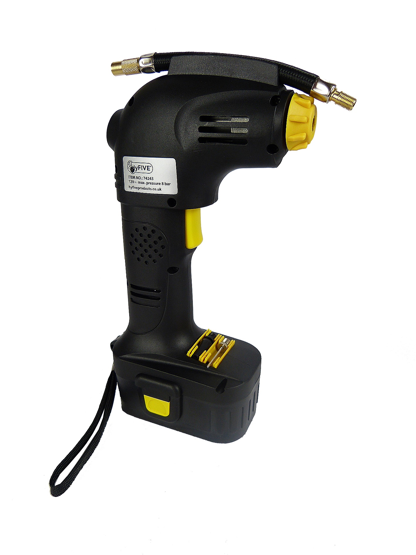 Hyfive Rechargeable Cordless Air Compressor Tyre Inflator Pump 12V